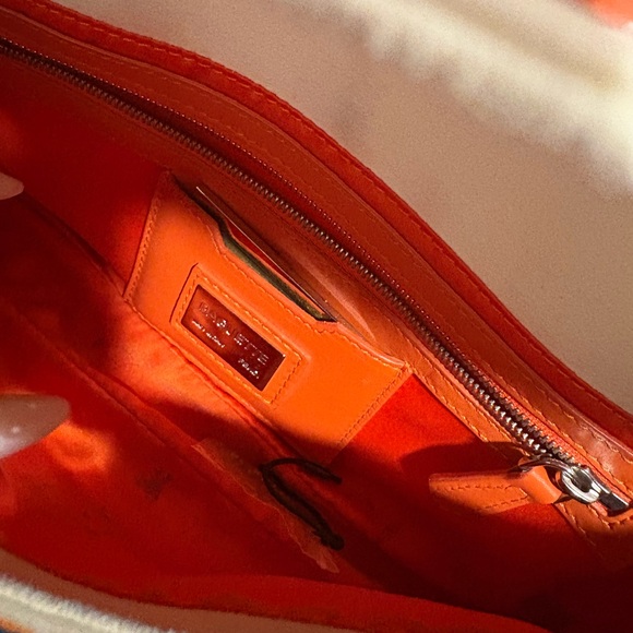 Fendi Orange and White Sequin Baguette - Picture 5 of 6